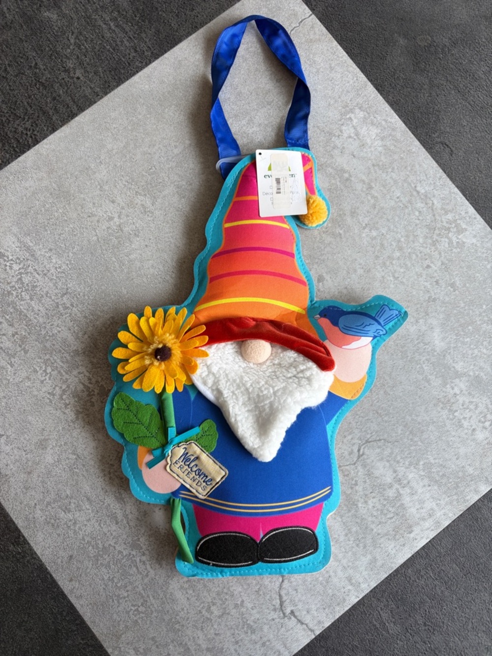 NWT - Garden Bearded Welcome Friends Gnome Hanging Indoor/Outdoor Decor